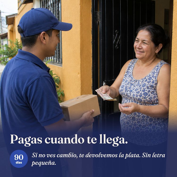 Pagas cuando te llega